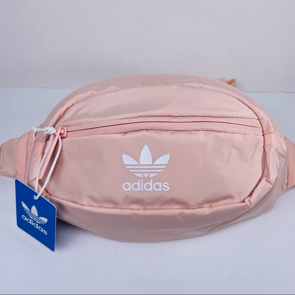 Adidas Originals National Waist Bag Fanny Pack Blush Pink/White Adjustable B175